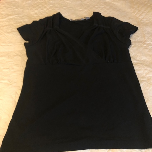 Black Investments size M cross cross front top figure flattering - Picture 10 of 11